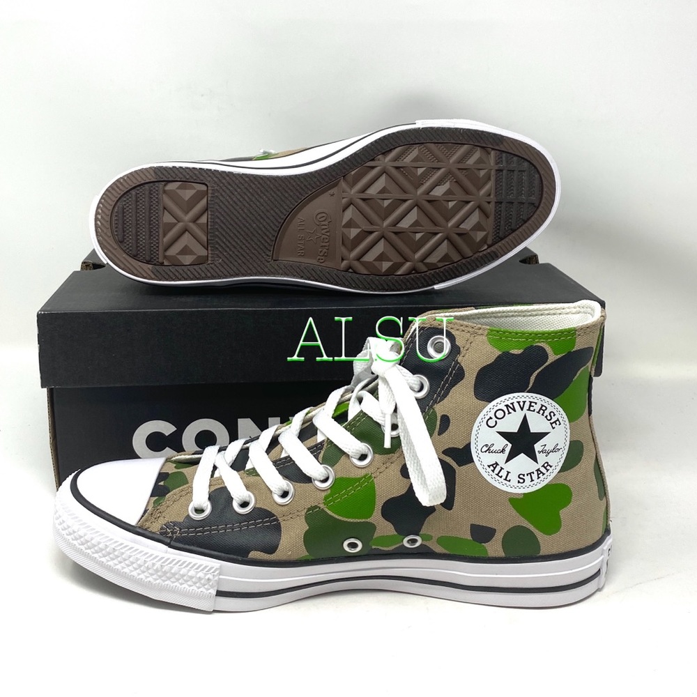 Converse Ctas High Top Canvas Camo Black Women’s - Picture 2 of 10